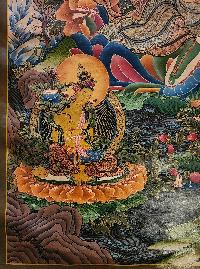 Green Tara Thangka, Buddhist Traditional Painting, Tibetan Style, Goddess Of Divine Grace, [real Gold], [oiled Thangka]
