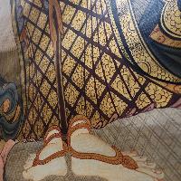 Sahasrabhuja Avalokitesvara Thangka, Buddhist Traditional Painting, Tibetan Style, [real Gold], [oiled Thangka], [old Stock]