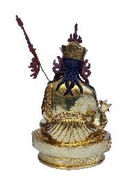 Padmasambhava, Buddhist Handmade Statue, [face Painted], [gold Plated]