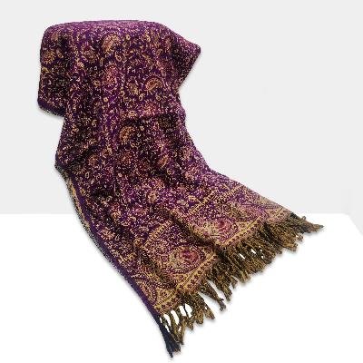 Dhaka Shawl, Multicolor Durable Acrylic Shawl With Various Patterns, [presley Design]