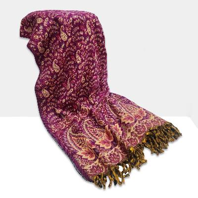 Dhaka Shawl, Multicolor Durable Acrylic Shawl With Various Patterns, [presley Design]