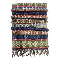 Dhaka Shawl, Multicolor Durable Acrylic Shawl With Various Patterns