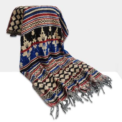 Dhaka Shawl, Multicolor Durable Acrylic Shawl With Various Patterns