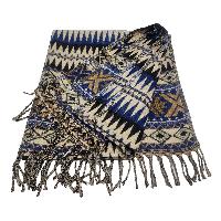 Dhaka Shawl, Multicolor Durable Acrylic Shawl With Various Patterns