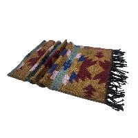 Dhaka Shawl, Multicolor Durable Acrylic Shawl With Various Patterns