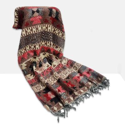 Dhaka Shawl, Multicolor Durable Acrylic Shawl With Various Patterns