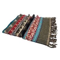 Dhaka Shawl, Multicolor Durable Acrylic Shawl With Various Patterns