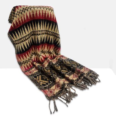 Dhaka Shawl, Multicolor Durable Acrylic Shawl With Various Patterns