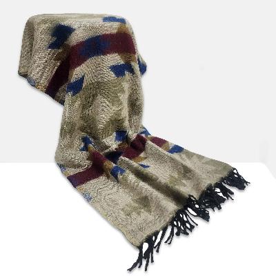 Dhaka Shawl, Multicolor Durable Acrylic Shawl With Various Patterns