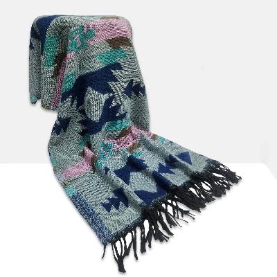 Dhaka Shawl, Multicolor Durable Acrylic Shawl With Various Patterns