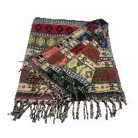 Dhaka Shawl, Multicolor Durable Acrylic Shawl With Various Patterns
