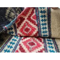 Dhaka Shawl, Multicolor Durable Acrylic Shawl With Snow Flake Patterns