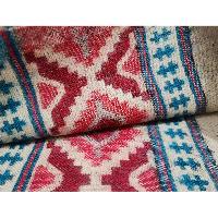Dhaka Shawl, Multicolor Durable Acrylic Shawl With Snow Flake Patterns, Winter Theme