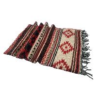 Dhaka Shawl, A Multicolor Durable Acrylic Shawl With Geometric Patterns, Forest Theme