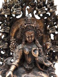 21 Green Tara, Buddhist Handmade Statue, [antique Finishing]