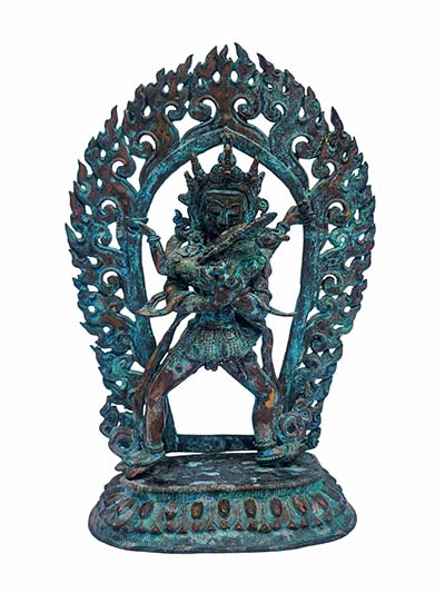 Chakrasamvara, Buddhist Handmade Statue, [antique Finishing]