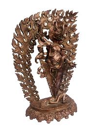 Makara Mukha Phurba, Unique Buddhist Handmade Statue, [antique Finishing], [chocolate Oxidized], [master Quality]