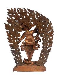 Makara Mukha Phurba, Unique Buddhist Handmade Statue, [antique Finishing], [chocolate Oxidized], [master Quality]