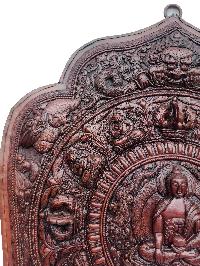 Shakyamuni Buddha, Buddhist Handmade Wall Hanger, [chocolate Oxidized]