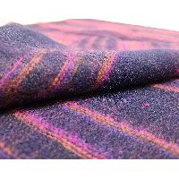 Tibet Shawl, Feel The Warmth: Acrylic Woolen Shawls For Cold Winter Days In Midnight Purple Color And Stripes
