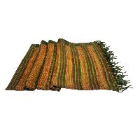 Tibet Shawl, Accessorize With Flair: Acrylic Woolen Shawls For A Touch Of Glam In Hunter Green Color And Stripes