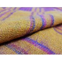 Tibet Shawl, Experience The Perfect Blend Of Comfort And Style With Acrylic Woolen Shawls In Goldenrod Color And Stripes