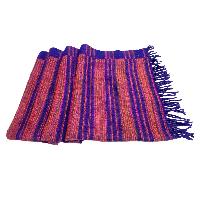 Tibet Shawl, Effortless Elegance: Acrylic Woolen Shawls For The Fashion Savvy In Royal Purple Color And Stripes