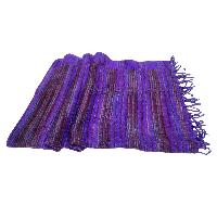 Tibet Shawl, Wrap Yourself In Softness: Acrylic Woolen Shawls In Electric Indigo
 Color And Stripes