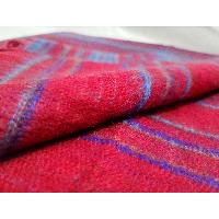 Tibet Shawl, Stay Fashionable And Cozy With Acrylic Woolen Shawls In Raspberry
 Color And Stripes
