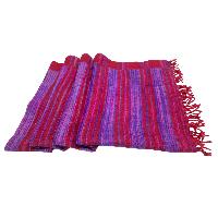 Tibet Shawl, Colorful And Warm: Acrylic Woolen Shawls For Any Occasion In Carmine Color And Stripes