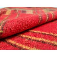 Tibet Shawl, Durable Elegance: Acrylic Woolen Shawls For All Seasons In Crimson Color And Stripes