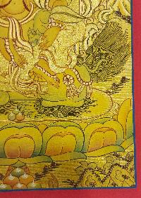 Jambhala: Namtose Thangka, Buddhist Traditional Painting, [real Gold], Tibetan Style, [lhyape]