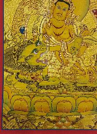Jambhala: Namtose Thangka, Buddhist Traditional Painting, [real Gold], Tibetan Style, [lhyape]