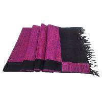 Tibet Blanket, Acrylic Woolen Blanket, With Multi Color Strip