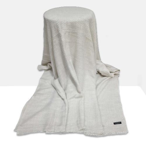 Pashmina Blanket, Nepali Hand Loom Blanket, [gray Color], Cashmere