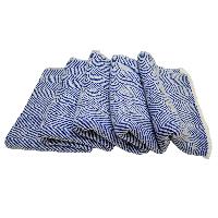 Pashmina Blanket, Nepali Hand Loom Blanket, [blue And White Strip], Cashmere