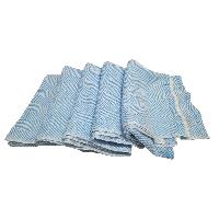 Pashmina Blanket, Nepali Hand Loom Blanket, [blue And White Strip], Cashmere