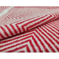 Pashmina Blanket, Nepali Hand Loom Blanket, [red And White Strip], Cashmere