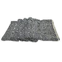 Pashmina Blanket, Nepali Hand Loom Blanket, [black And White Strip], Cashmere