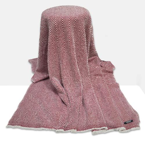 Pashmina Blanket, Nepali Hand Loom Blanket, [black And White Strip], Cashmere