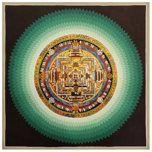 Kalachakra Mandala Thangka, Buddhist Traditional Painting, Tibetan Style, [real Gold]