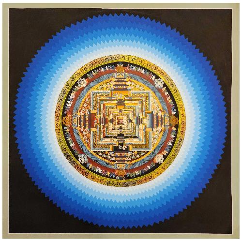 Kalachakra Mandala Thangka, Buddhist Traditional Painting, Tibetan Style, [real Gold]