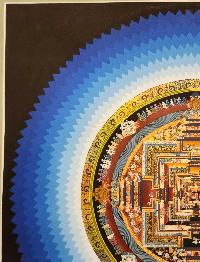 Kalachakra Mandala Thangka, Buddhist Traditional Painting, Tibetan Style, [real Gold]