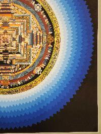 Kalachakra Mandala Thangka, Buddhist Traditional Painting, Tibetan Style, [real Gold]
