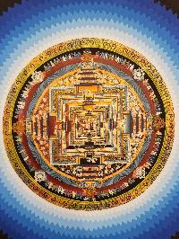 Kalachakra Mandala Thangka, Buddhist Traditional Painting, Tibetan Style, [real Gold]