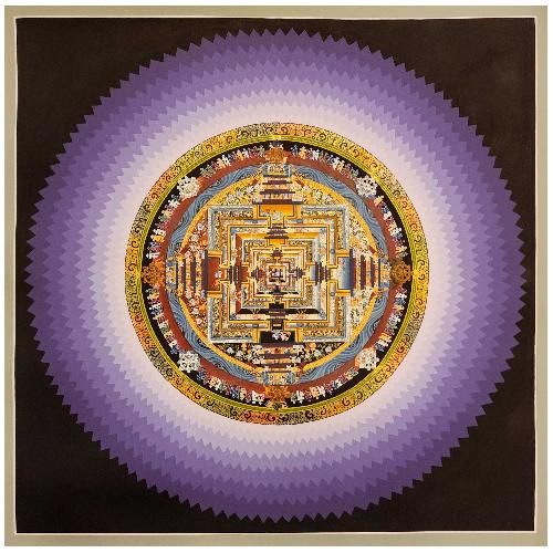 Kalachakra Mandala Thangka, Buddhist Traditional Painting, Tibetan Style