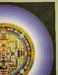 Kalachakra Mandala Thangka, Buddhist Traditional Painting, Tibetan Style