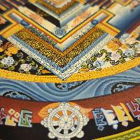 Kalachakra Mandala Thangka, Buddhist Traditional Painting, Tibetan Style