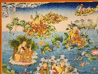Pani Buddha [water] Thangka, Buddhist Traditional Painting, Tibetan Style, [real Gold] With 16 Arhats And 10 Bodhisattvas