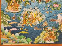 Pani Buddha [water] Thangka, Buddhist Traditional Painting, Tibetan Style, [real Gold] With 16 Arhats And 10 Bodhisattvas
